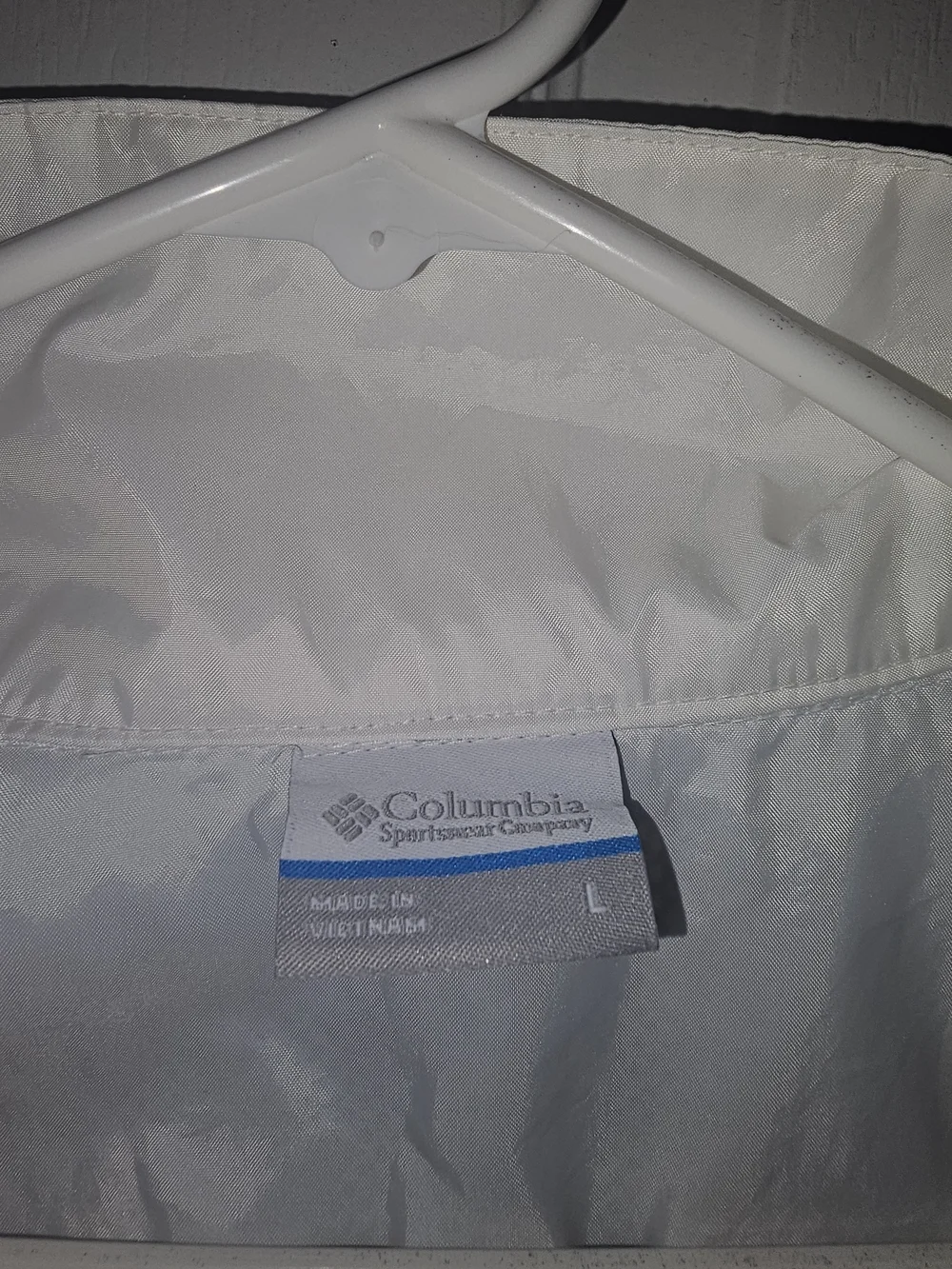 Columbia White Hooded Girls' Rain Jacket
